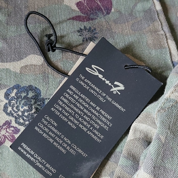 Seven7 Floral Camo jeans size 4 - Picture 6 of 7